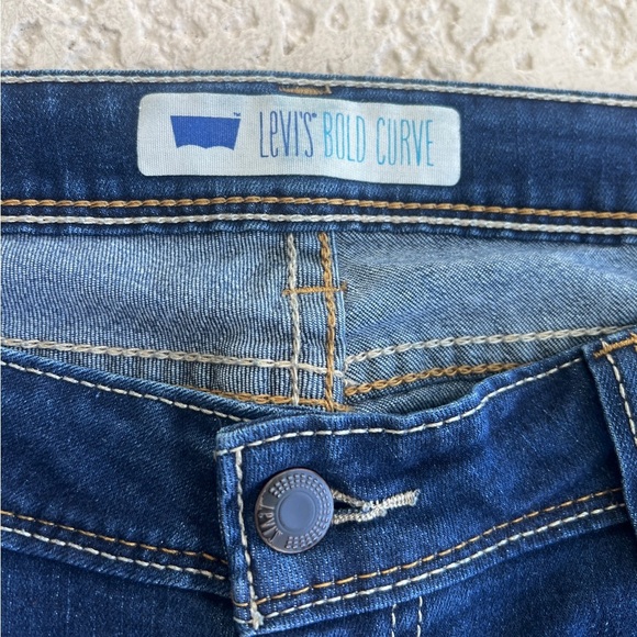 Levi’s Womens Jeans size 17 Bold Curve Low Rise Skinny Vintage Dark Blue stretch - Picture 5 of 7